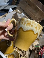Vtg Canonsburg Pottery Company Butterscotch Ironstone set Of 12 Read Descrip