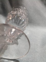 2 Vintage Early American Pattern Glass Flint Currier and Ives Goblet