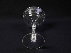 6 Vtg Libbey Rock Sharpe Tulips Tall Sherbet Champagne Glasses 6.25″