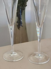 RIEDEL CUVEE Flutes 9.5″ Trumpet Shaped Champagne Glasses Set Of 2 MINT COND.