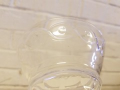 Vintage Crystal Glass Set of 12 Clear Decorative Champagne Glasses