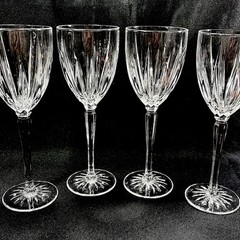 Royal Gallery Monarch Crystal Water Wine Glasses Goblets Clear 8 3/4”Set of 4