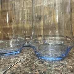 4 MCM Vintage Set of 4 Libbey IMPROMPTU Azure Blue Glasses Drink Glasses 12 oz