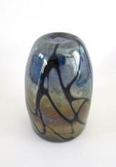 Roger Dale Hand Blown Art Glass Blue Aurene Favrille Flume Glass