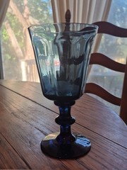 Lenox Hand BlownAntique Blue 6.75″×3.75″ Water Goblets Set of 2 EUC