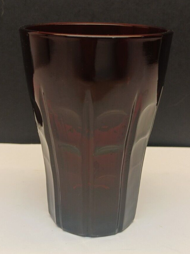 Vintage Anchor Hocking Royal Ruby R1287 High Point 5oz Fruit Juice Glass