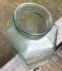 Green Glass Bev Dispenser Brass Spigot Made In Italy SVE 2 Gallon Vintage No Lid