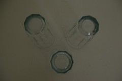 Lot of 3 Bistro Style Glasses by Palaks Barware Fluted Clear