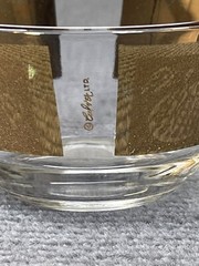 Vintage Culver Bowl Florentine Fruit Glass Dip Nut Bar Trinket Dish Gold 22k MCM