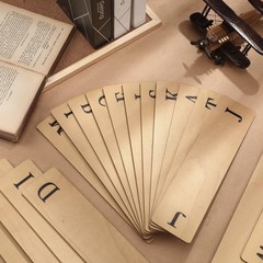 26 Pcs Library Alphabet Book Dividers Wooden Vinyl Record Dividers Organizer …