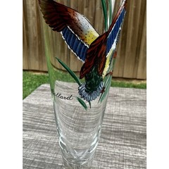 Ned Smith 8.25″ Pilsner Beer Glasses-Pitcher-Waterfowl-Painted Ducks- Set of 7