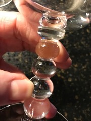 Imperial USA Candlewick Set of 5 Champagne Stems #3400 -4 Balls Crystal Clear EC