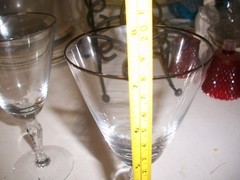 Set of 2 Crystal Fostoria water Goblets Glasses Engagement rimmed Platinum