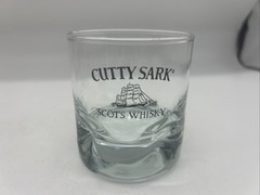 Cutty Sark Scots Whisky Heavy Whiskey Rocks Glass 3.25”h EUC