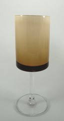 Amber Ombre Wine Glasses Set of 4 Brown Fade Vintage Stemware Barware