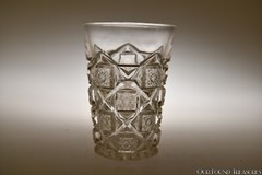 c 1910 No. 500 AKA BRIDLE ROSETTES by Westmoreland COLORLESS  4” H Flat Tumbler