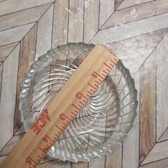 Arcopal Arcoroc Optic Swirl Marked «France 28» Wine Bottle Coaster Shallow Bowl