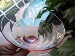 Central Glass Works 1428 Pink Glass Panel Optic 5″ Low Sherbet Very Good Cond.