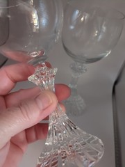 Mikasa The Ritz Water Wine Goblets Clear Glass 7 inches Set of 2
