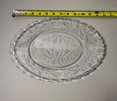Fostoria Etched Crystal Serving Set 3pc – 2 Oval Platters 12×9 + Handled Tray