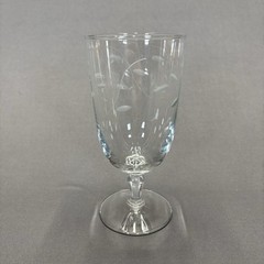 Libbey Glass Windswept Iced Tea Glass Goblet 6 3/4″ Replacements Etched Leaves