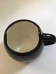 Black Cat Cup Ceramic Mug Feline Cute White Whisker Cat Shaped Coffee Decor VGPC