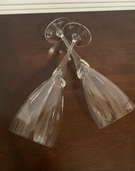 Rosenthal Crystal Tulip Stem Wine Glasses 9 3/4” Set Of Two