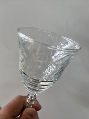 vintage libby rock crystal tall wine glasses set of 4 Glass Set