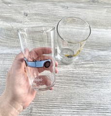 Vintage Mobil Gas Oil Drinking Glasses Austin Healey MGA-1600 Car Collector