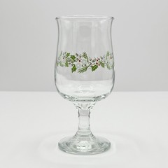 Vintage Late 80-90s Pfaltzgraff Heirloom Holiday Winter Floral Wine Glass