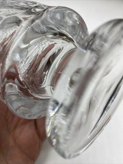 Mcm Brutalist Clear Water Glasses Hammered Glass Lot 5 Highball Cocktail 8 Oz