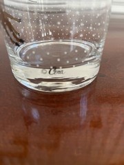 Cera Signed Reindeer Double Old Fashion Glass Christmas Barware