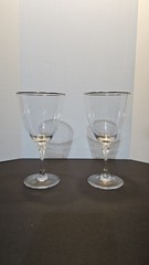 Lenox Mansfield Crystal Platnium Water/ Wine Glasses Set Of 14