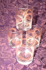 MCM Libbey 4 Highball Glasses Gold 13.5oz 918 Glass Custom 3″ x 4″