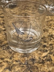 Vintage West Virginia Glass specialty, American Songbirds, gold rim set of 4￼ ￼