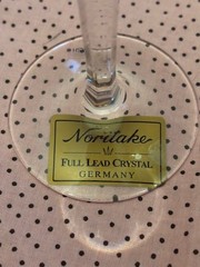 NORITAKE Crystal Turning Point Germany NINE!!! Wine Glass New w/tags Free ShIP!