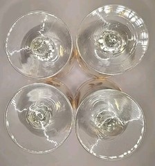Vtg Set of 4 MCMLibbey Gold Leaf 5 1/2″ 10 oz. Water/Wine Goblets 1960s