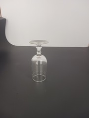 One Vintage Sherry Port Wine Glass Clear Footed About 4″ Tall