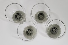 EUC 4 Rosenthal Studio Linie Romus 29300 Crystal Challis Smoke Foot Wine Glasses