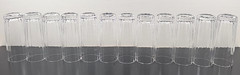 12 Dansk Oval Facette HIghball Set Vintage Clear Paneled Tumbler Bar Finland Lot