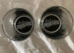 Italian Made Gordon Graham’s Black Bottle Rocks Glasses RARE