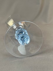 4 Cambridge AURORA MOONLIGHT BLUE 6 ¼” 10oz Water Goblets: MINT