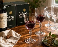 Galway Irish Crystal Abbey Red Wine Glasses Set of 8 Cut Crystal Stemware w/ Box