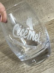 VTG Belgian Cécémel Chocolate Milk Cafe Promo Glasses Set Of 6 4 1/4” H