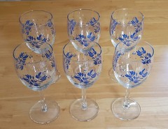 Pfaltzgraff Yorktowne Set of 6 – 10.5oz Wine Glass Water Goblet Glassware