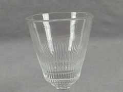 Pair of Pittsburgh New England Blown Cut Rays Flint Glass Wines Circa 1830s