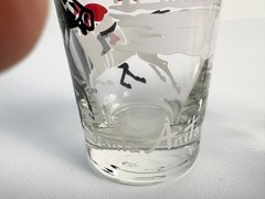 Vintage Libbey Jockey Club Horse Racing Highball Glasses Santa Anita/Pimlico