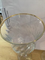 Crystal Goblets with Swirl Pattern and Gold Trim – 7.75″ x 3.5″ – Circleware?