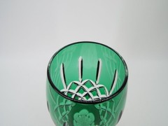 Vintage Ajka Arabella Handmade Bohemian Crystal Cut to Clear Iced Tea Goblets