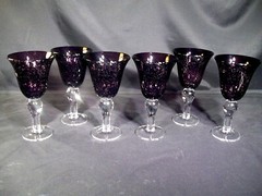 Artland Iris Plum Water Goblets Set of 6